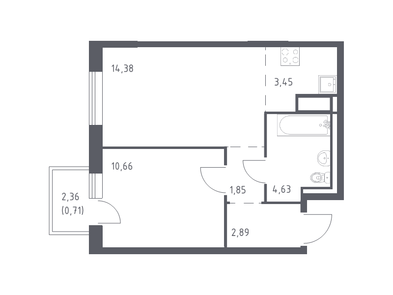 Продажа 1-комн квартиры в новостройке Лаголово д., Гатчинское ш.,  к. 1