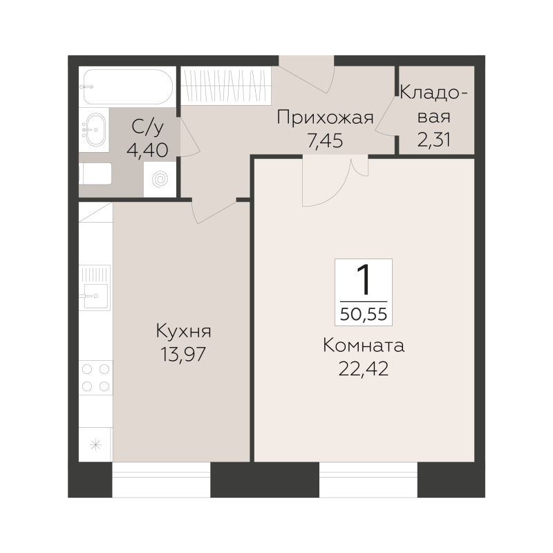 Продажа 1-комн квартиры в новостройке Подольск г., Красногвардейский б-р,  к. 33А