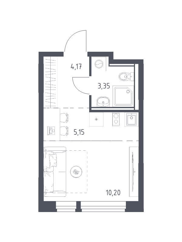 Продажа студии Химки г., Ивакино квартал,  к. 5