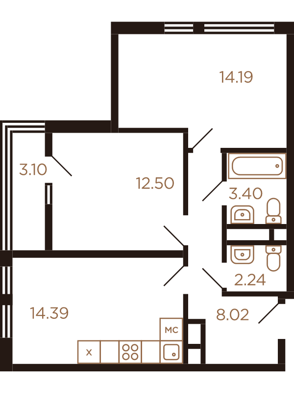 Продажа 2-комн квартиры в новостройке Химки г., Олимпийская ул.,  к. 3