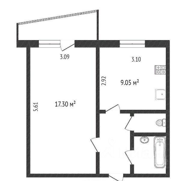 Продажа 1-комн квартиры на вторичном рынке Пулковское шоссе, 20к4