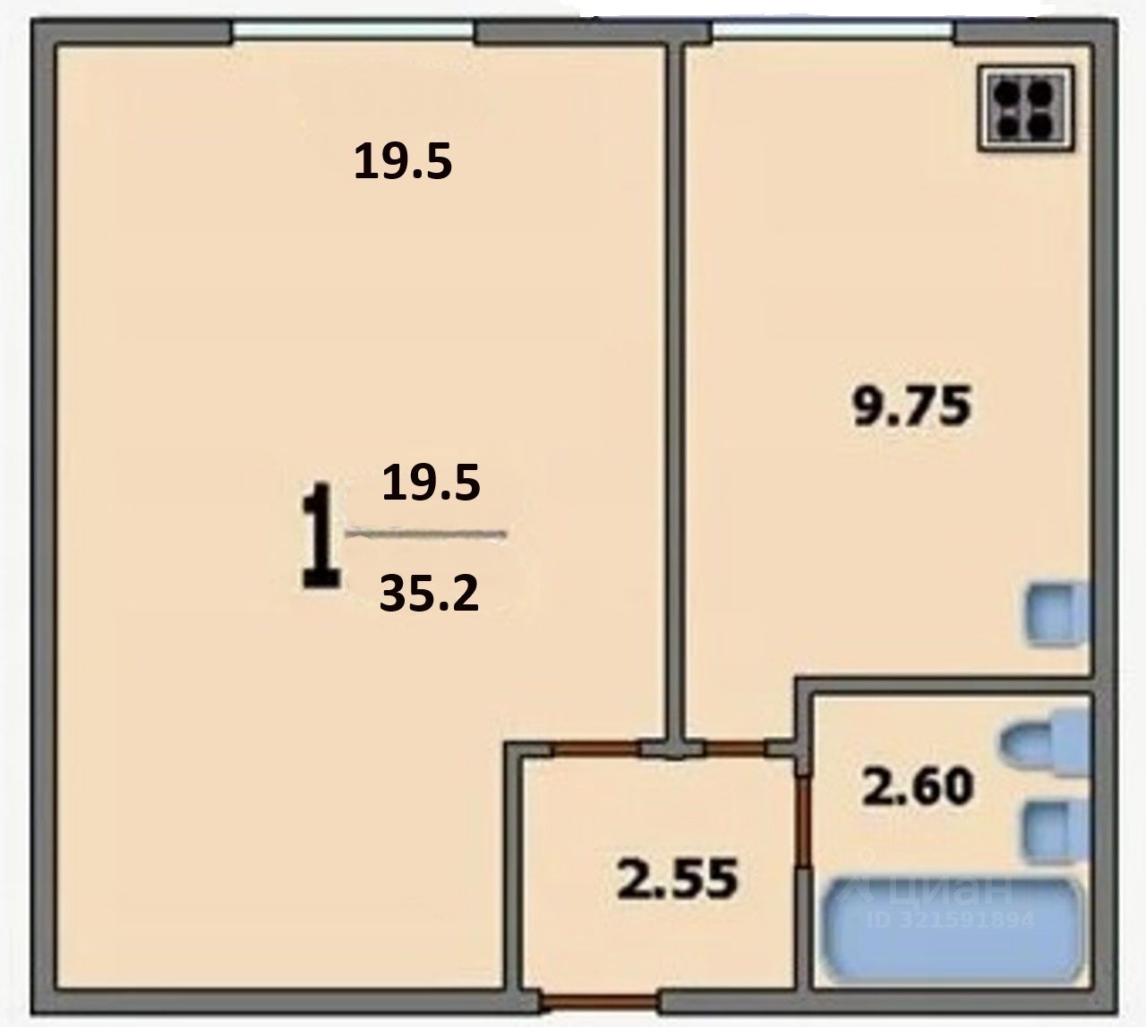 Продажа 1-комн квартиры на вторичном рынке Туристская улица, 23