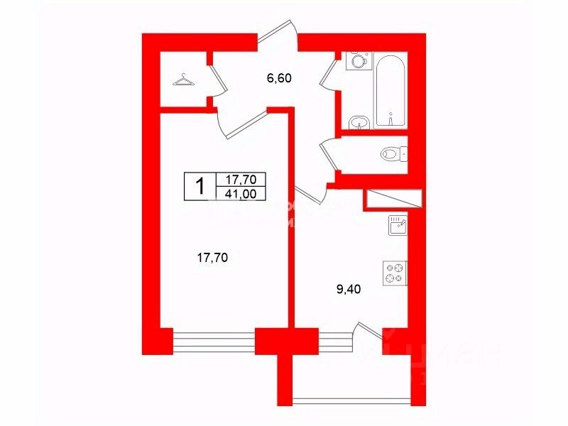 Продажа 1-комн квартиры на вторичном рынке Мурино, улица Шоссе в Лаврики, 34к1