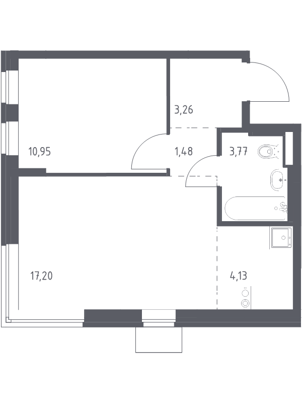 Продажа 1-комн квартиры в новостройке Алхимово д., Полевая ул.,  к. 3
