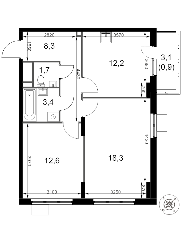 Продажа 2-комн квартиры в новостройке Сапроново д., Калиновая ул.,  к. 5