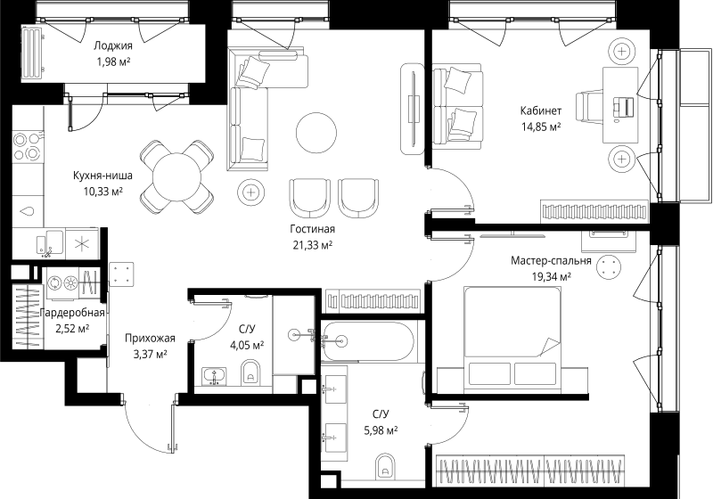 Продажа 2-комн квартиры в новостройке Ликино д., Промышленная ул.,  к. УБ2