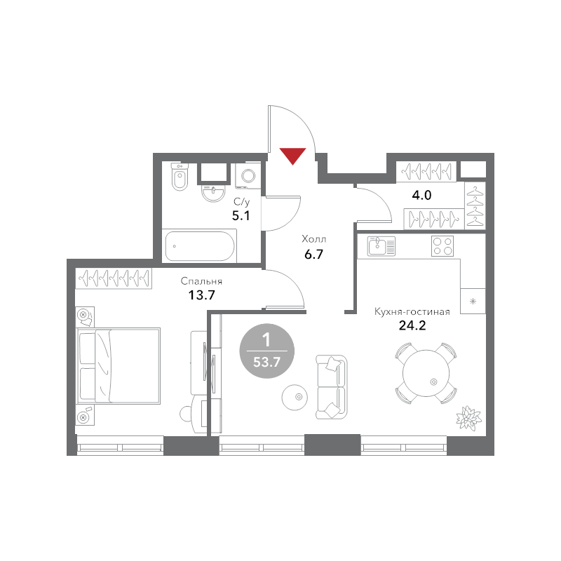 Продажа 1-комн квартиры в новостройке Москва г., Летниковская ул.,  к. 2