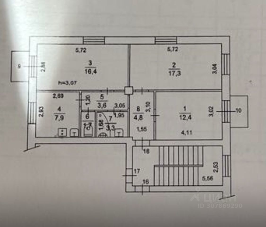 Продажа 3-комн квартиры на вторичном рынке Подольск, улица Чистова, 17