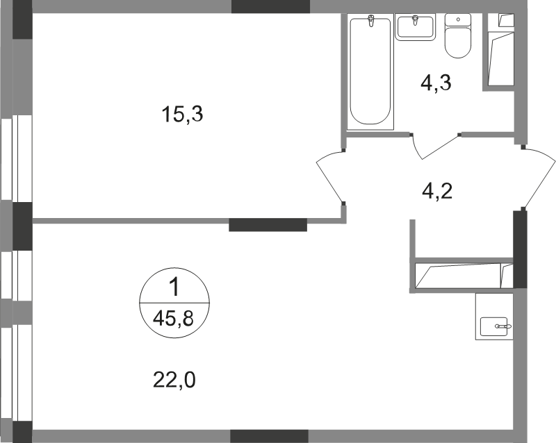 Продажа 1-комн квартиры в новостройке Московский г., Бианки ул.,  к. 9.3