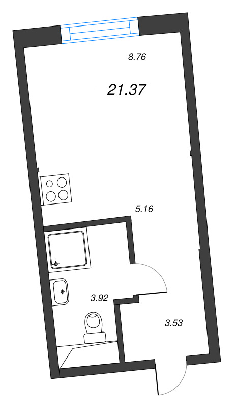 Продажа студии Санкт-Петербург г., Александра Грина б-р,  к. 1