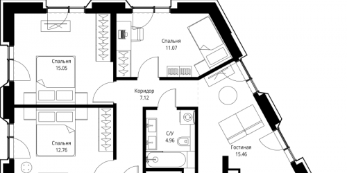 4-комн квартира Москва г., Мира пр-кт,  к. 2