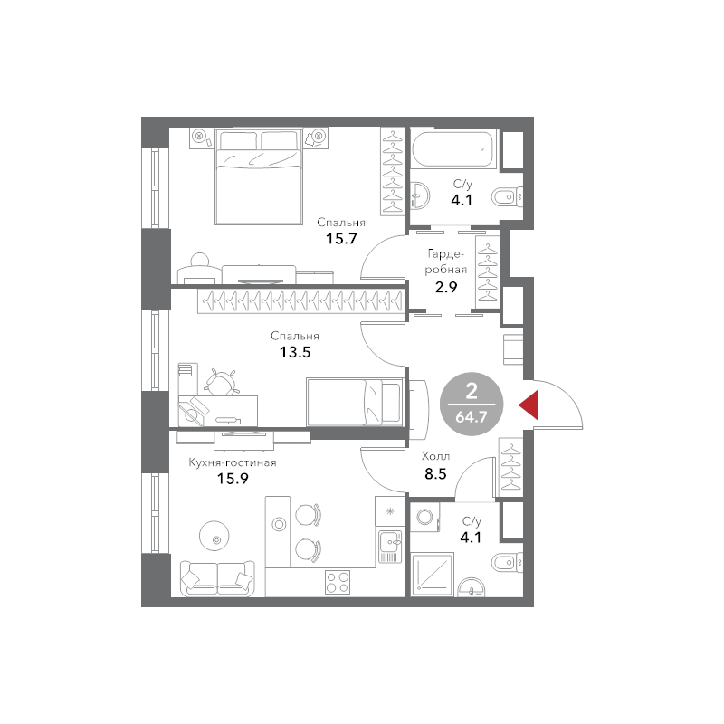 Продажа 2-комн квартиры в новостройке Москва г., Летниковская ул.,  к. 4