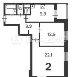 Продажа 2-комн квартиры на вторичном рынке Зеленый пр-кт,  д. 97А