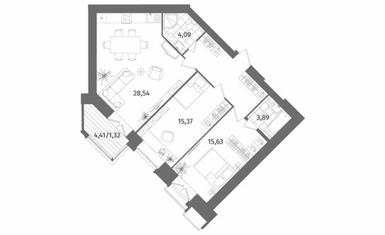 Продажа 2-комн квартиры на вторичном рынке Лиственная улица,  д. 20 к2 с1
