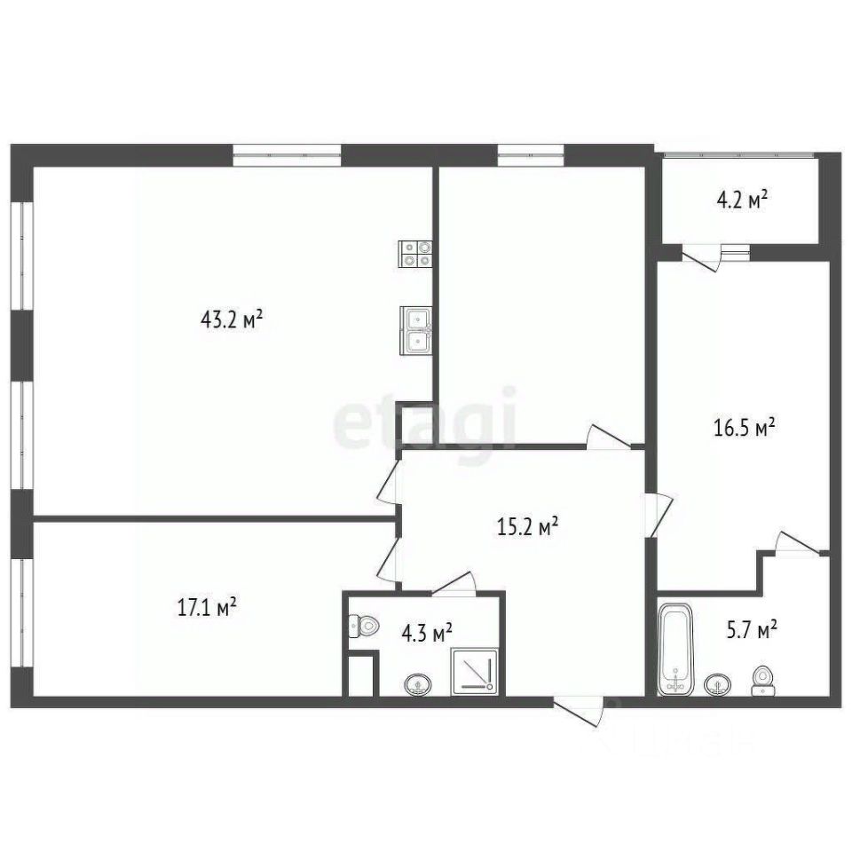 Продажа 3-комн квартиры на вторичном рынке улица Грибалевой, 7к1