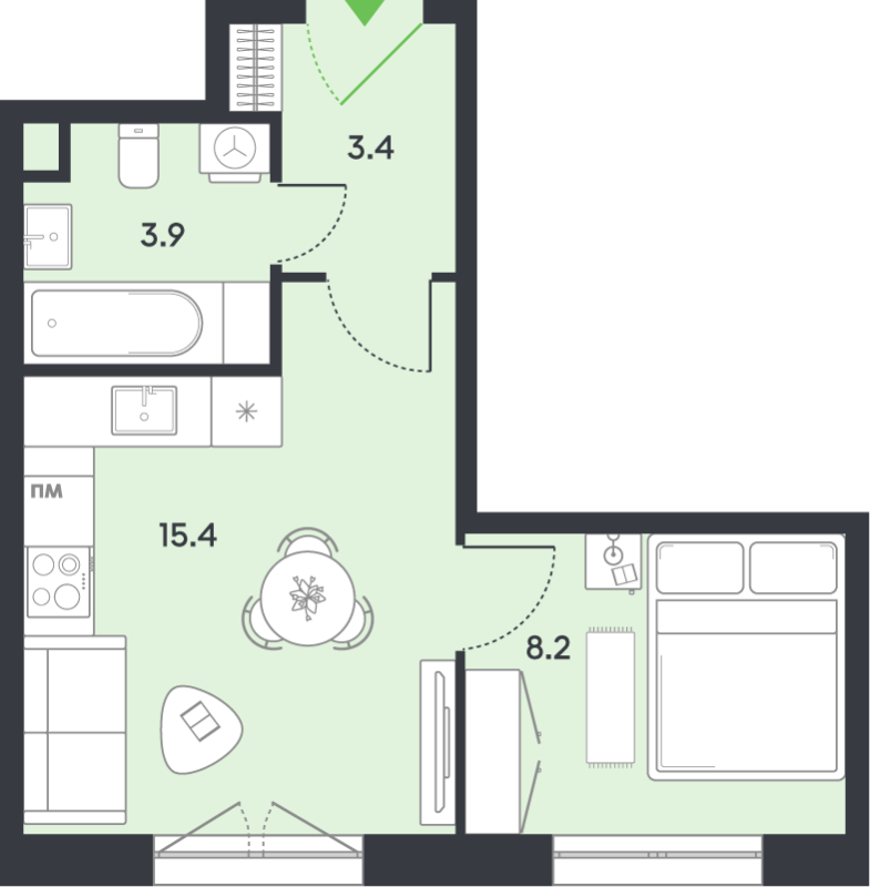 Продажа 1-комн квартиры в новостройке Москва г., Рязанский пр-кт,  к. 2.3
