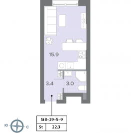 Продажа студии Москва г., Ильменский проезд,  к. 1