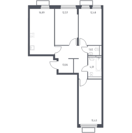 Продажа 3-комн квартиры в новостройке Мякинино д., 4-я Мякининская ул.,  к. 2