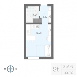 Продажа студии Санкт-Петербург г., Маршала Казакова ул.,  к. 7