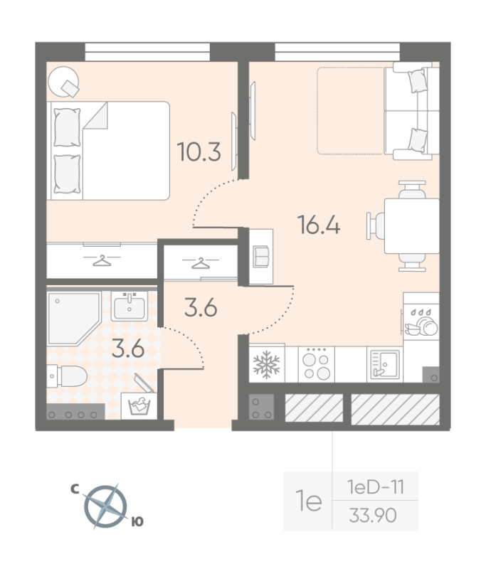 Продажа 1-комн квартиры в новостройке Шушары п., Пулковское ш.,  к. 2