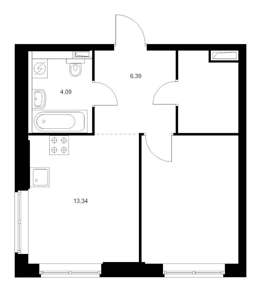 Продажа 1-комн квартиры в новостройке Москва г., Очаковское ш.,  к. 3.8