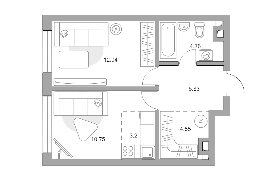 Продажа 1-комн квартиры в новостройке Москва г., Верхнелихоборская ул.,  к. 1