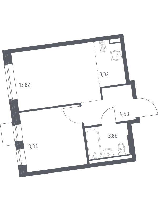 Продажа 1-комн квартиры в новостройке Алхимово д., Полевая ул.,  к. 2
